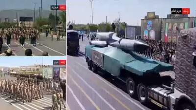 نمایش موشک‌های پدافندی برد بلند صیاد و سامانه‌های راداری پدافندی برد بلند ارتش ایران + فیلم
