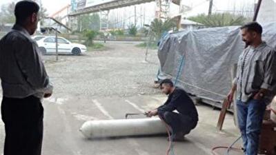 امحاء ۹ مخزن CNG غیراستاندارد در گیلان