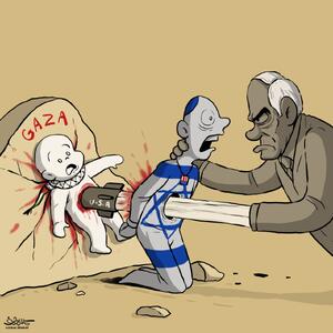 کاریکاتور/ کشتار اسرای صهیونیست توسط نتانیاهو