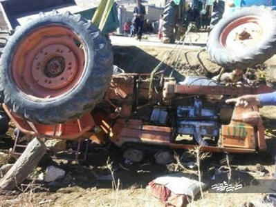 واژگونی تراکتور جان راننده ۷۰ ساله را گرفت