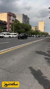 قرق کردن خیابان‌های عباس آباد تهران هنگام عبور کاروان بزرگ و عظیم شاهزاده عربستانی همراه با اسکورت‌های متعدد پلیس + ویدیو