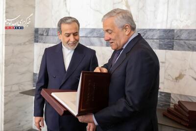 ببینید/ قاب‌هایی از دیدار عراقچی با وزیر خارجه ایتالیا