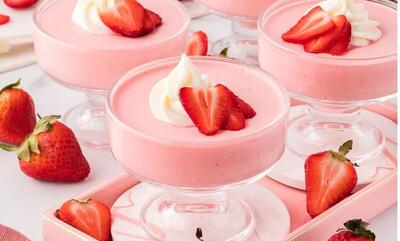 طرز تهیه دنت توت فرنگی خانگی خوشمزه + فیلم - سبک ایده آل