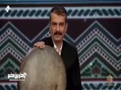 اجرای دف‌نوازی امیرحسین مدرس در تلویزیون
