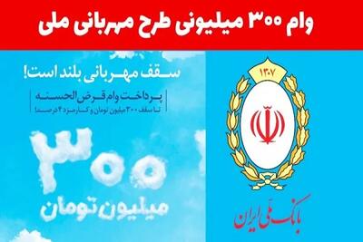 وام بدون سود طرح مهربانی | دریافت وام از بانک ملی با سود صفر درصد