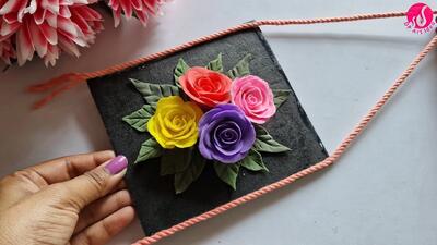 ایده خلاقانه برای ساخت کاردستی دکوری دیوار با خاک رس رنگی!
