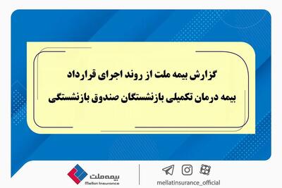 گزارش بیمه ملت از روند اجرای قرارداد بیمه درمان تکمیلی بازنشستگان صندوق بازنشستگی / تفاوت معنادار میان درصد اعلام‌شده و وضعیت پرداخت‌ها / بیش از دریافت، پرداخت کرده‌ایم