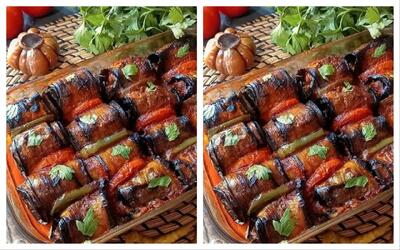 طرز تهیه سوفله رول بادمجان؛ غذای خوشمزه و مجلسی به سبک رستورانی