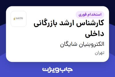 استخدام کارشناس ارشد بازرگانی داخلی در الکتروبنیان شایگان