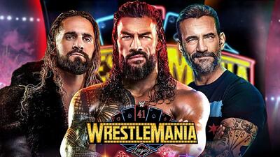 خلاصه بازی تقابل نفس‌گیر رومن رینز، سث رالینز و سی‌ام پانک در WWE رسلمنیا ۴۱ - پارس فوتبال