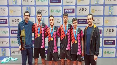 قهرمانی پسران تنیس روی میز ایران در آسیای میانه