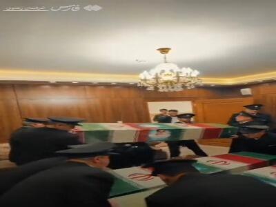 تشییع پیکر شهدای تازه تفحص شده دفاع مقدس در حرم مطهر رضوی