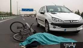 تصادف مرگبار دوچرخه سوار با پژو ۲۰۶