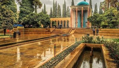 تصویر؛ مقبره شاعر نامدار سعدی شیرازی در دوره قاجار