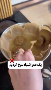 ترفندی جالب برای نچسبیدن گوشت به تابه + فیلم