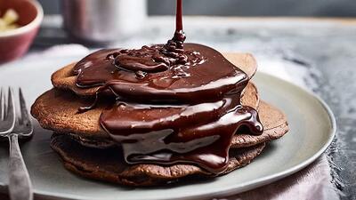 طرز تهیه پنکیک دبل چاکلت