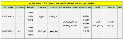 فروش فوق العاده ایران خودرو اردیبهشت 1404| زیر قیمت بازار دنا پلاس بخرید + ورود به سایت ایران خودرو با لینکesale.ikco.ir