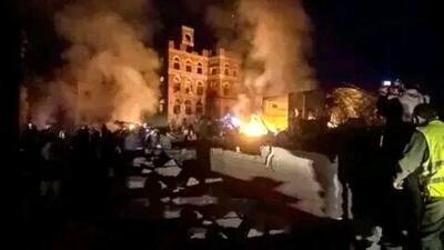 حملات هوایی آمریکا به یک بازار در یمن