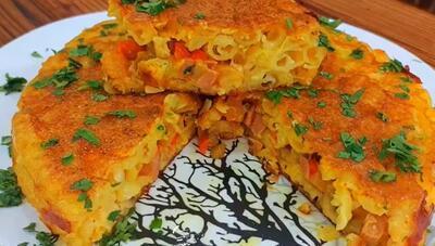 طرز تهیه کوکو ماکارونی خوشمزه و لذیذ / کوکو ماکارونی آسان و سریع و متفاوت