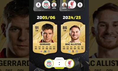 مقایسه ترکیب لیورپول ۲۰۰۵ با لیورپول ۲۰۲۵ در EA FC؛ از جرارد تا صلاح - پارس فوتبال
