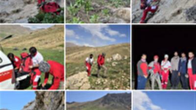 امدادرسانی به حادثه دیدگان کوهستان تنگ درگپ در شهرستان کیار