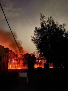 وقوع آتش‌سوزی گسترده در محل اسکان آوارگان فلسطینی