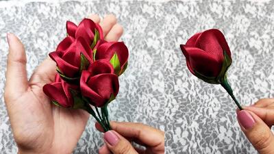 آموزش ساخت گل رز با روبان ساتن زیبا و شیک برای هر مناسبت