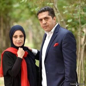 قاب دونفره از بوسه عاشقانه صبا راد و همسرش+تصویر