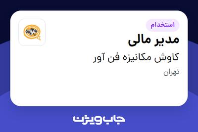 استخدام مدیر مالی در کاوش مکانیزه فن آور