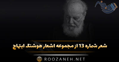 شعر شماره ۱۳ از مجموعه اشعار هوشنگ ابتهاج؛ من همان نایم که گر خوش بشنوی شرح دردم ...