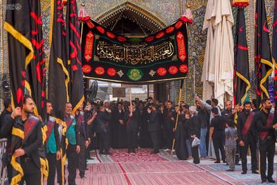 عکس/ عزاداری خادمان علوی در روز شهادت امام جعفر صادق علیه‌السلام