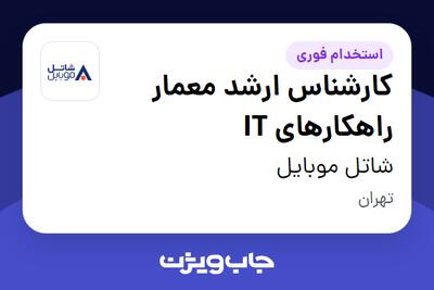 استخدام کارشناس  ارشد معمار راهکارهای IT در شاتل موبایل