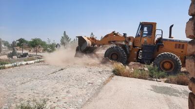 تخریب ۲۰ مورد تغییر کاربری غیرمجاز اراضی کشاورزی در روستای حصاربالا
