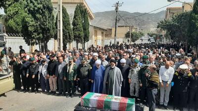 پیکر یک شهید گمنام در منجیل تشییع شد