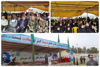 مراسم باشکوه یادبود شهید علی‌اکبر شیرودی در دشت ذهاب برگزار شد