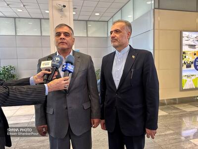 وزیر نفت در بدو ورود به مسکو