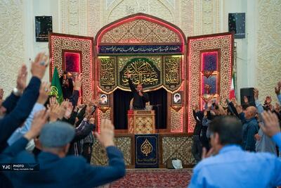 مراسم عزاداری شهادت رئیس مکتب تشیّع در حرم شاهچراغ + فیلم و تصاویر