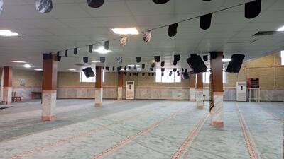 مصلی امام خمینی (ره) ماهدشت در شب شهادت امام جعفرصادق (ع) آماده سازی شد + عکس