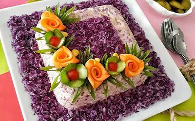 سالاد کلم نازگل سفره تان را شیک و رنگی می کند