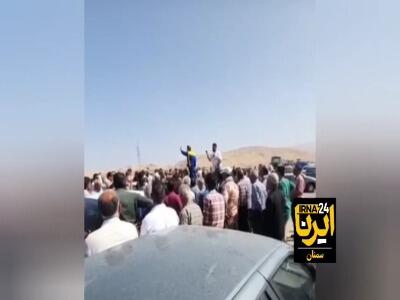 تشنگی گندم‌زارها و اجتماع کشاورزان گرمسار در پی کاهش حقابه از حبله‌رود