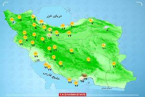 رگبار و رعد و برق در راه این استان ها / هوا ۳ تا ۵ درجه سردتر می شود