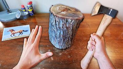 آموزش کنده کاری روی چوب به عجیب ترین حالت ممکن!