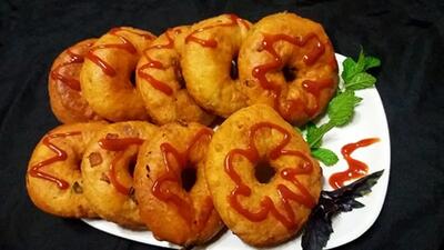 خوردن رو برای دلبندت لإت بخش کن| طرز تهیه  دونات پیتزایی