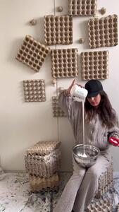 ساخت وسایل دکوراتیو با شانه تخم مرغ