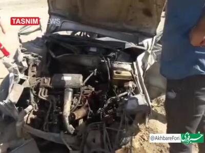 حادثه مرگبار پژو ۴۰۵ در محور سیرجان با ۱۲ سرنشین