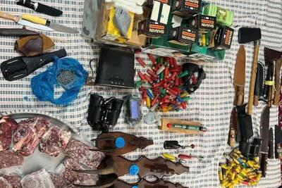 کشف لاشه قوچ وحشی و ۱۶۰۰ فشنگ در عملیات محیط‌بانان دماوند