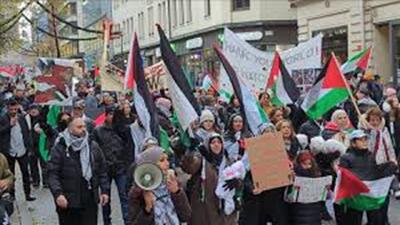 تصاویری از تظاهرات حمایت از فلسطین در استکهلم