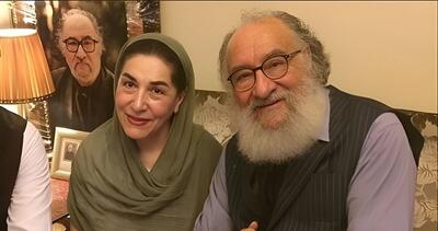 عکس/تصویری صمیمی از داریوش ارجمند و همسرش