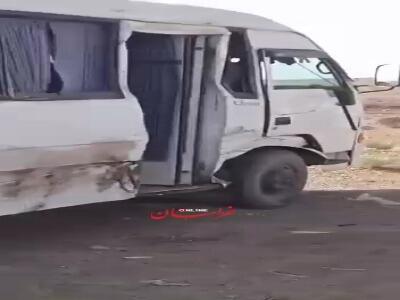 تصادف سرویس کارکنان معدن سنگان با تریلی
