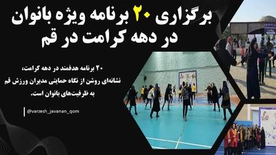 ۲۰ برنامه ویژه بانوان در دهه کرامت برگزار می‌شود